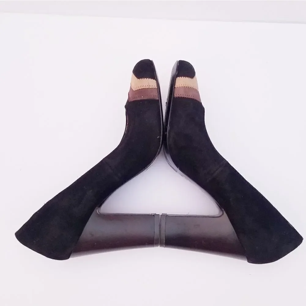 Missoni suede chunky heels
